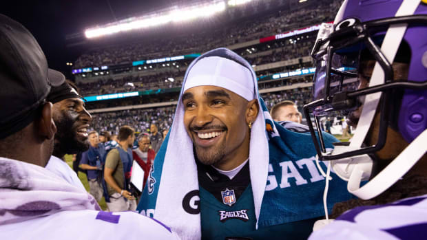 Jalen Hurts after beating the Vikings